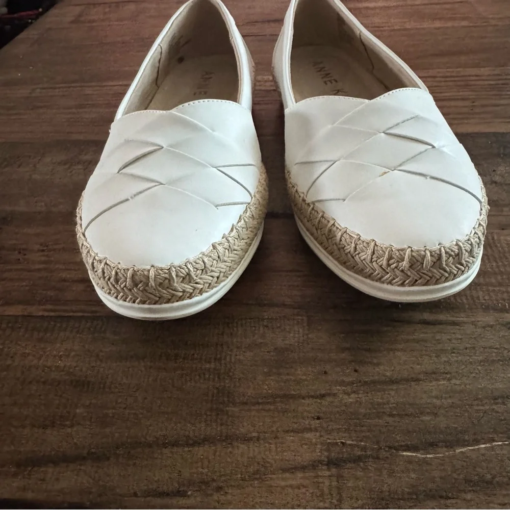 Anne‎ Klein Akzasha White Espadrille Flats
